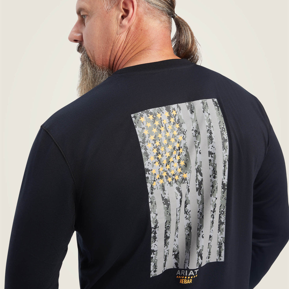 Ariat Rebar Workman Reflective Flag Graphic T-Shirt Men