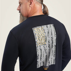 Ariat Rebar Workman Reflective Flag Graphic T-Shirt Men