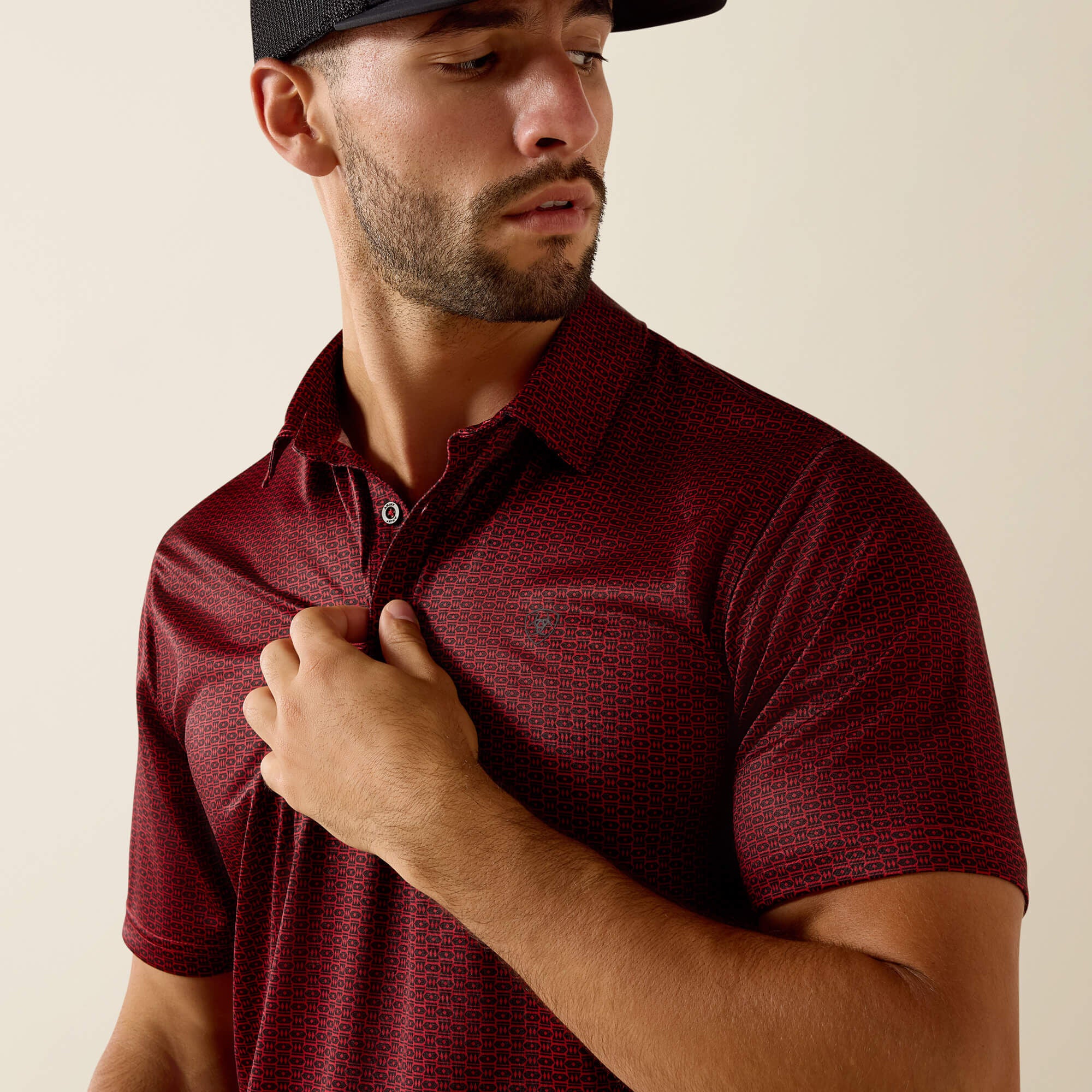 Ariat All Over Print Fitted Polo Men
