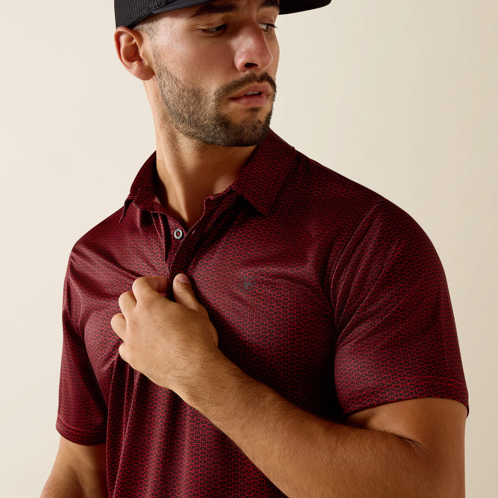 Ariat All Over Print Fitted Polo Men
