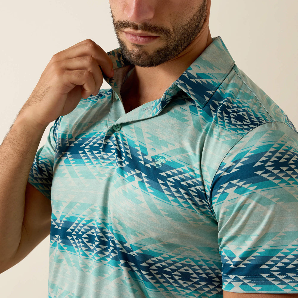 Ariat All Over Print Heathered Classic Fit Polo Men