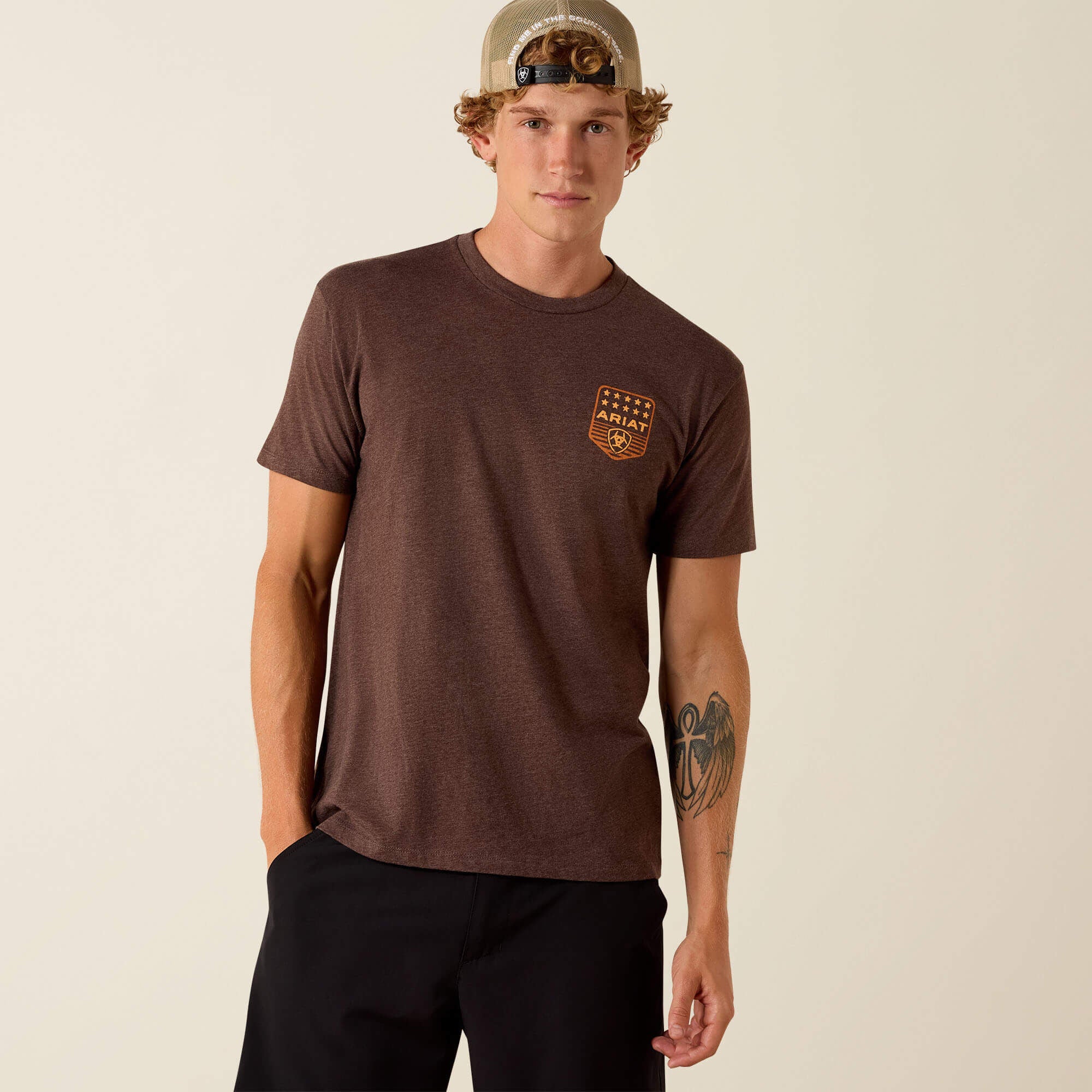 Ariat Ariat Stripe Patriotic Badge T-Shirt Men