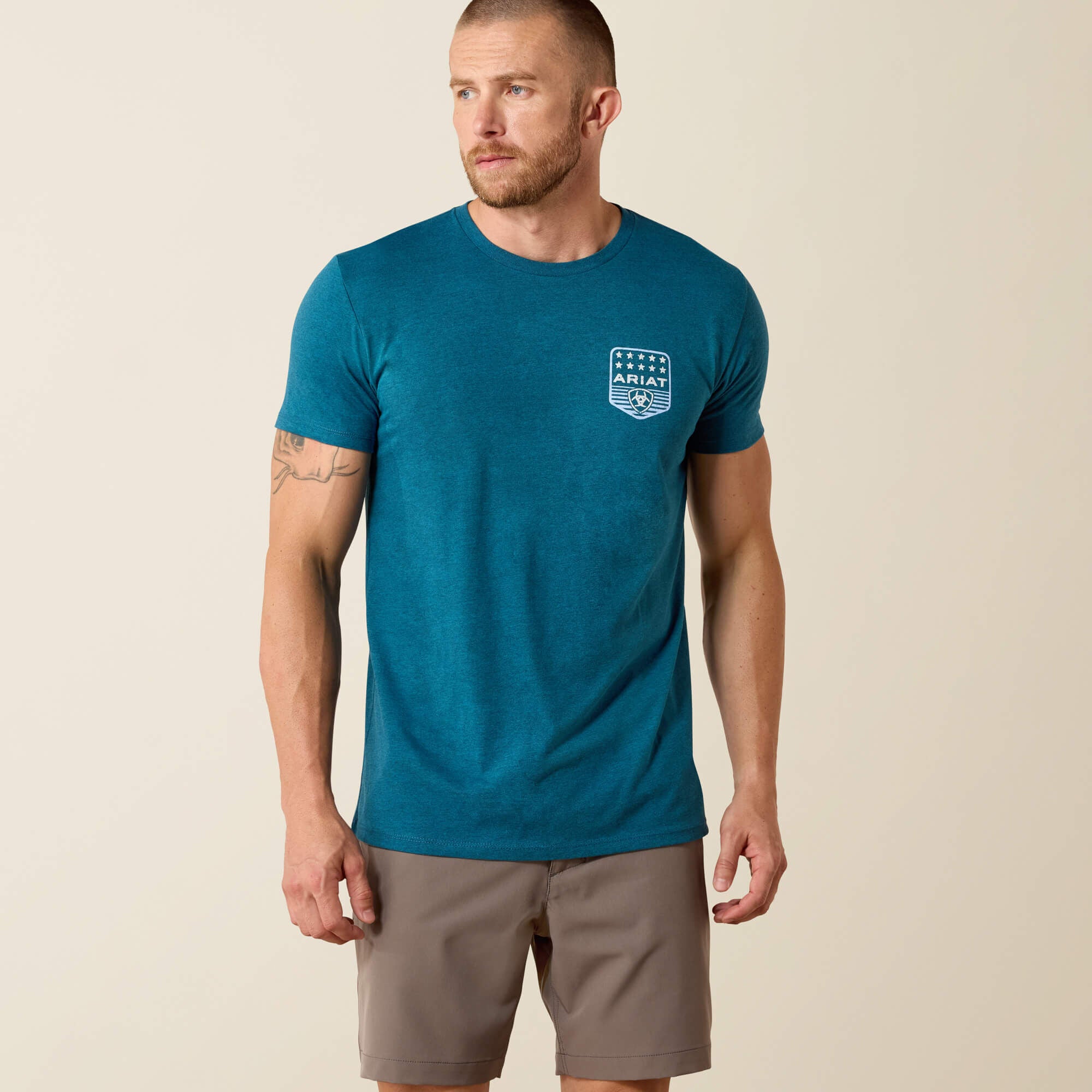 Ariat Ariat Stripe Patriotic Badge T-Shirt Men