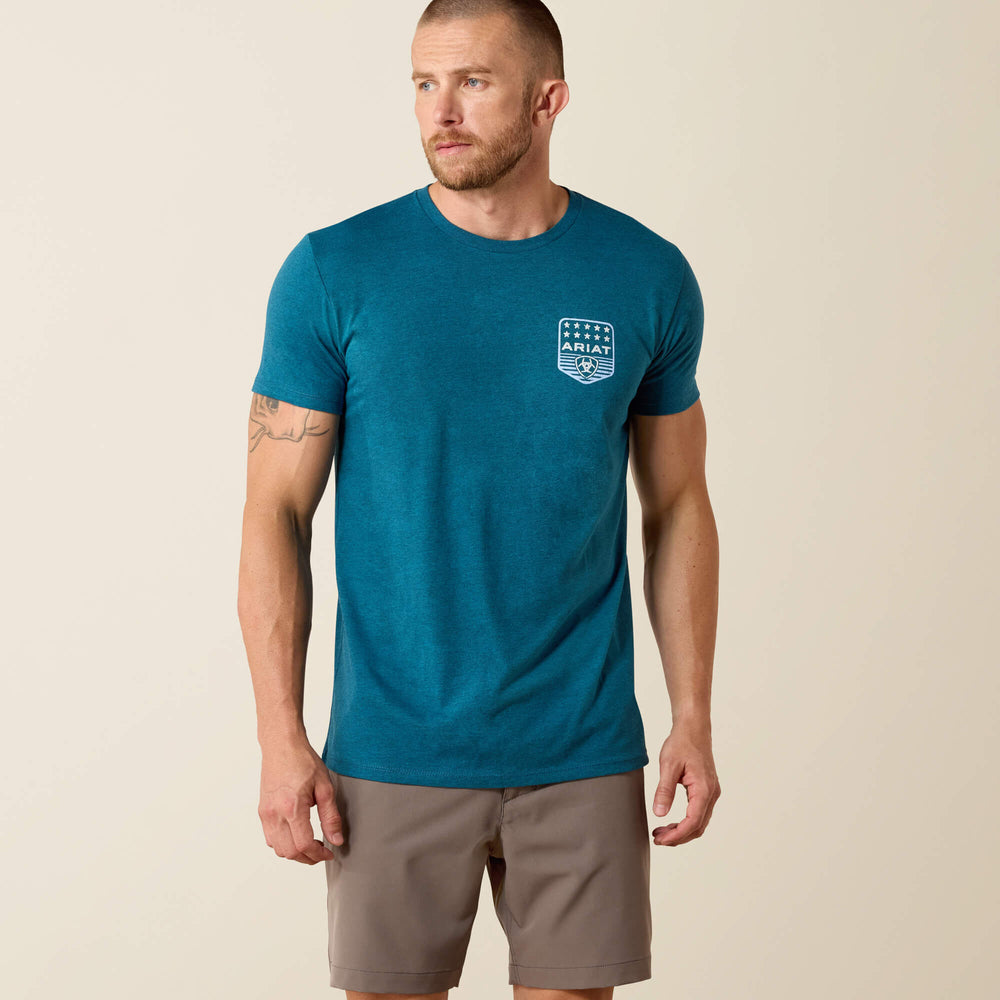 Ariat Ariat Stripe Patriotic Badge T-Shirt Men
