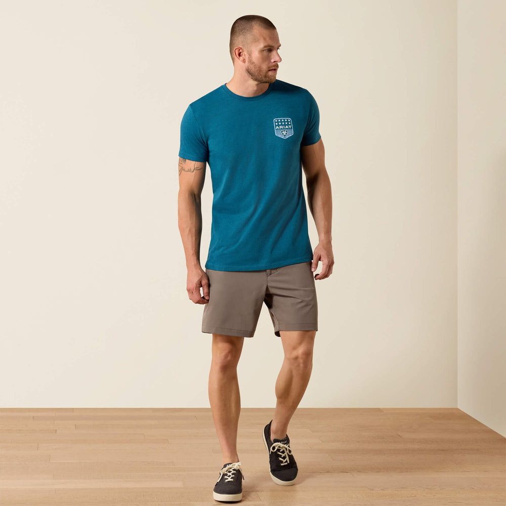 Ariat Ariat Stripe Patriotic Badge T-Shirt Men