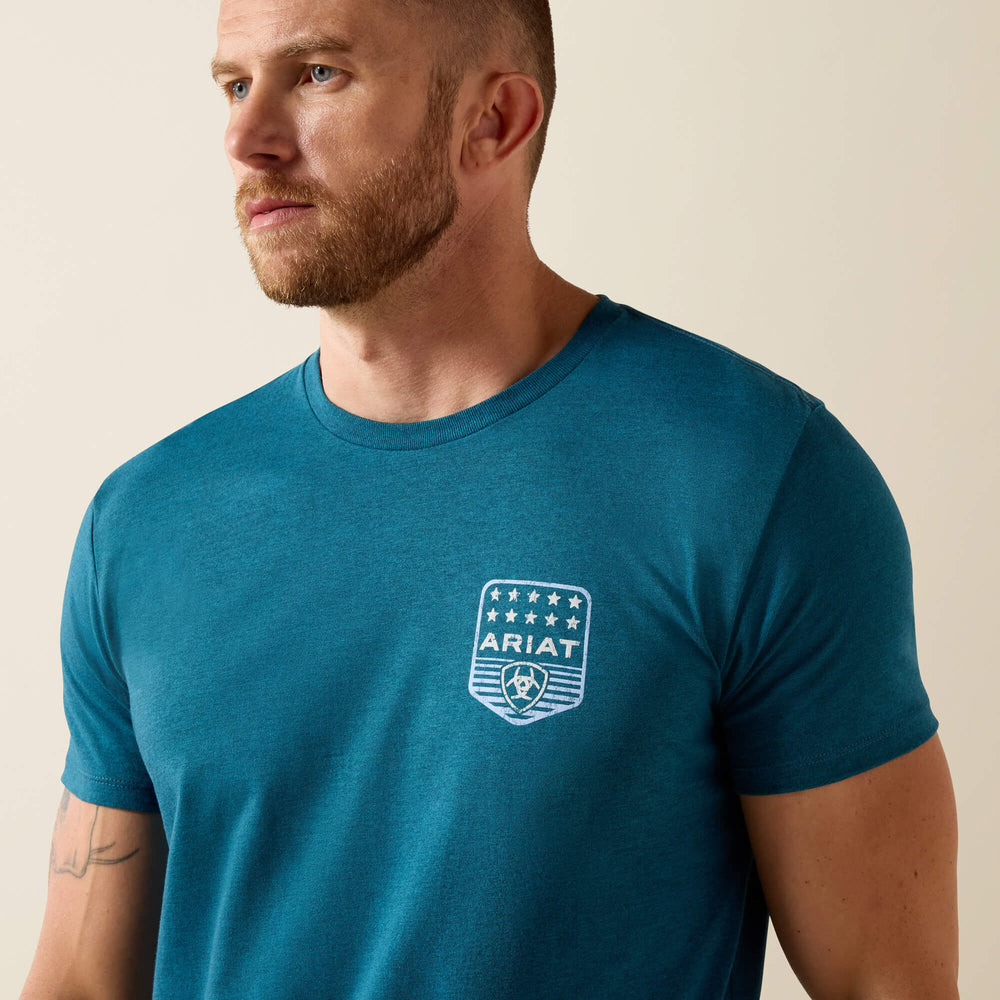 Ariat Ariat Stripe Patriotic Badge T-Shirt Men