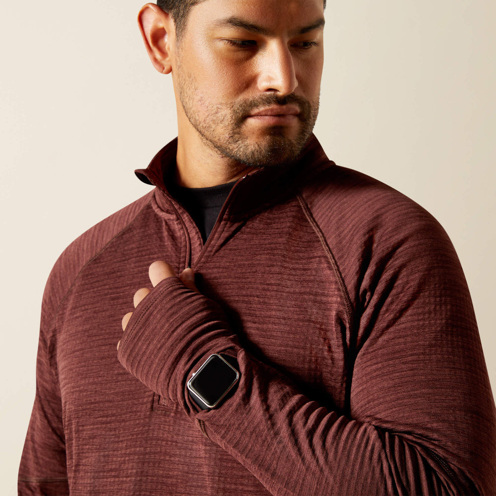 Ariat Rebar Gridwork Baselayer 1/4 Zip T-Shirt Men