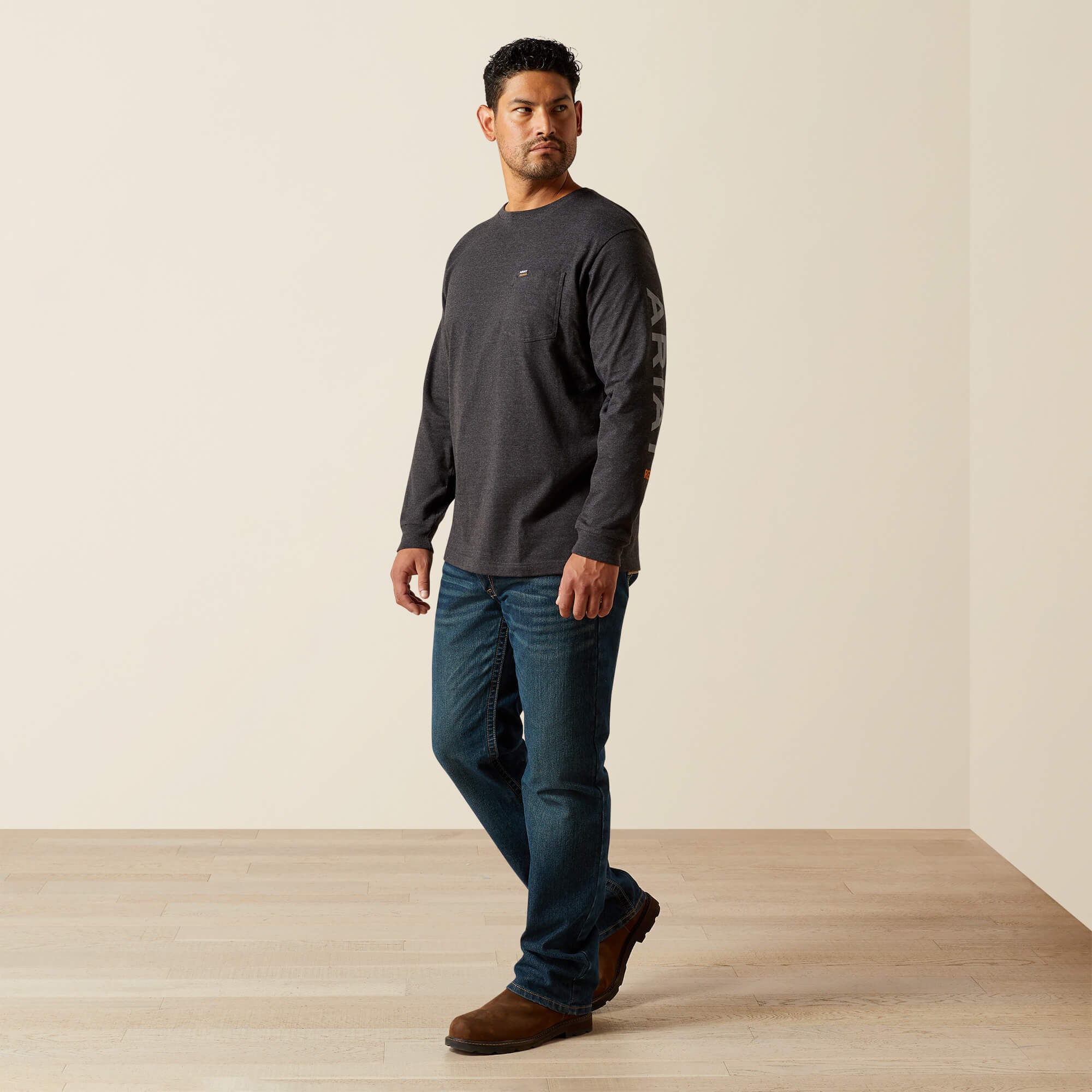 Ariat Rebar Cotton Strong Standard Logo Pocket T-Shirt Men