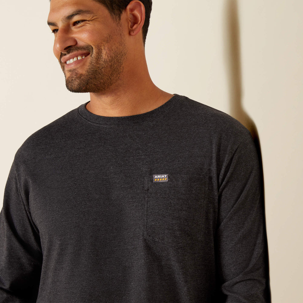 Ariat Rebar Cotton Strong Standard Logo Pocket T-Shirt Men