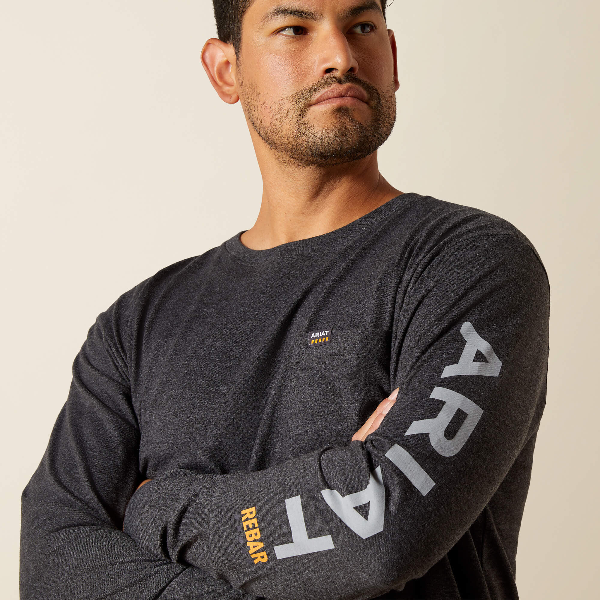 Ariat Rebar Cotton Strong Standard Logo Pocket T-Shirt Men