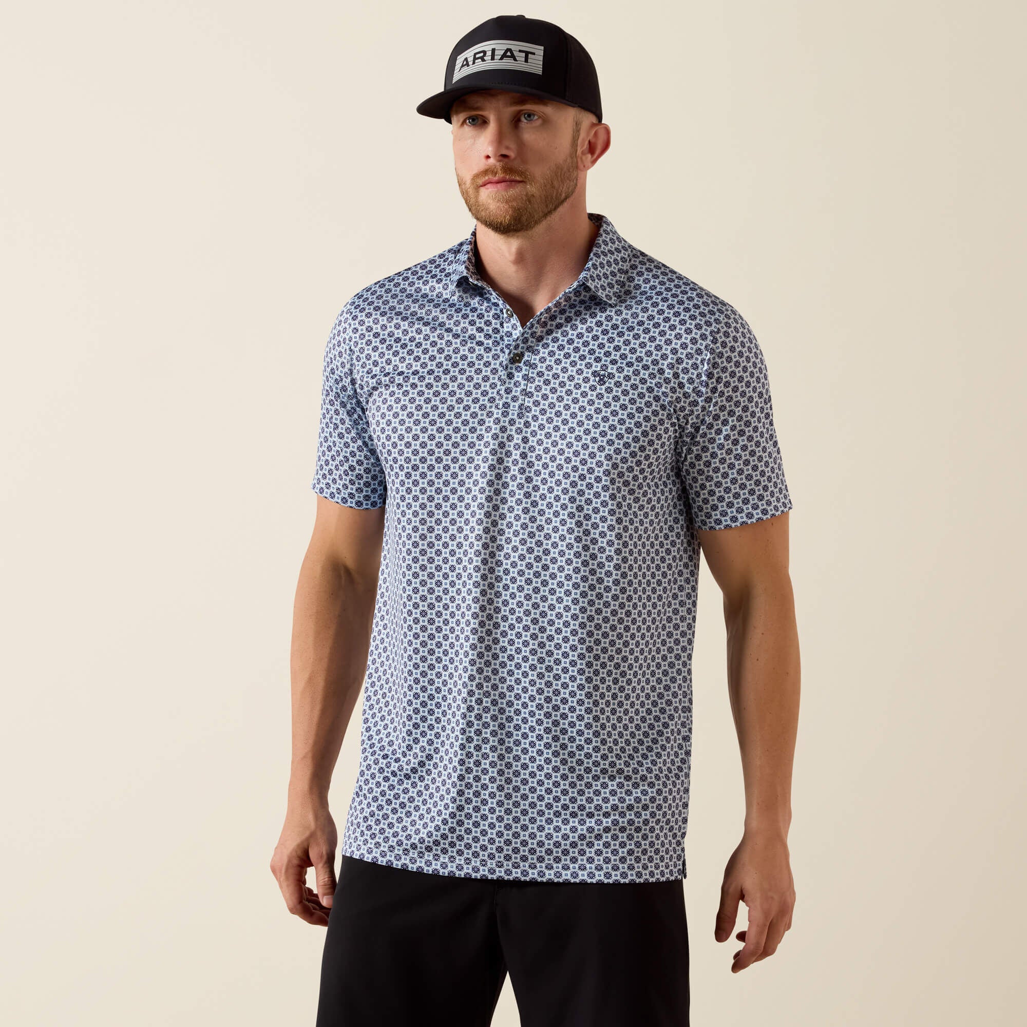 Ariat All Over Print Fitted Polo Men