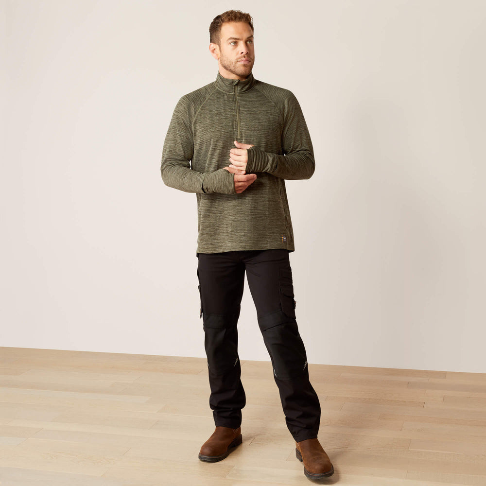 Ariat Rebar Gridwork Baselayer 1/4 Zip T-Shirt Men