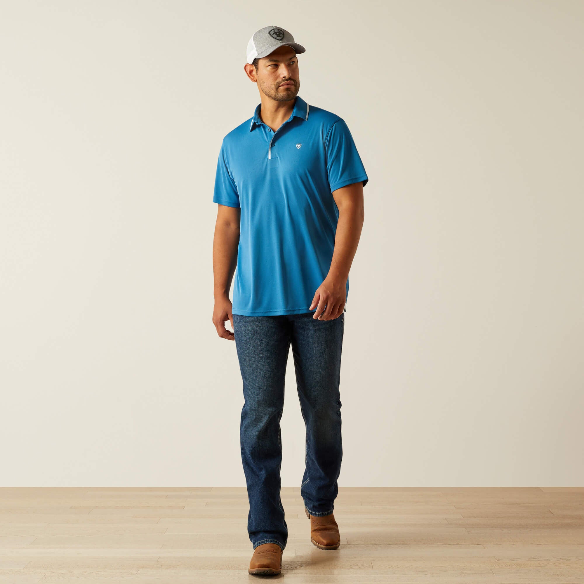 Ariat Welded TEK Fitted Short Sleeve Polo Men