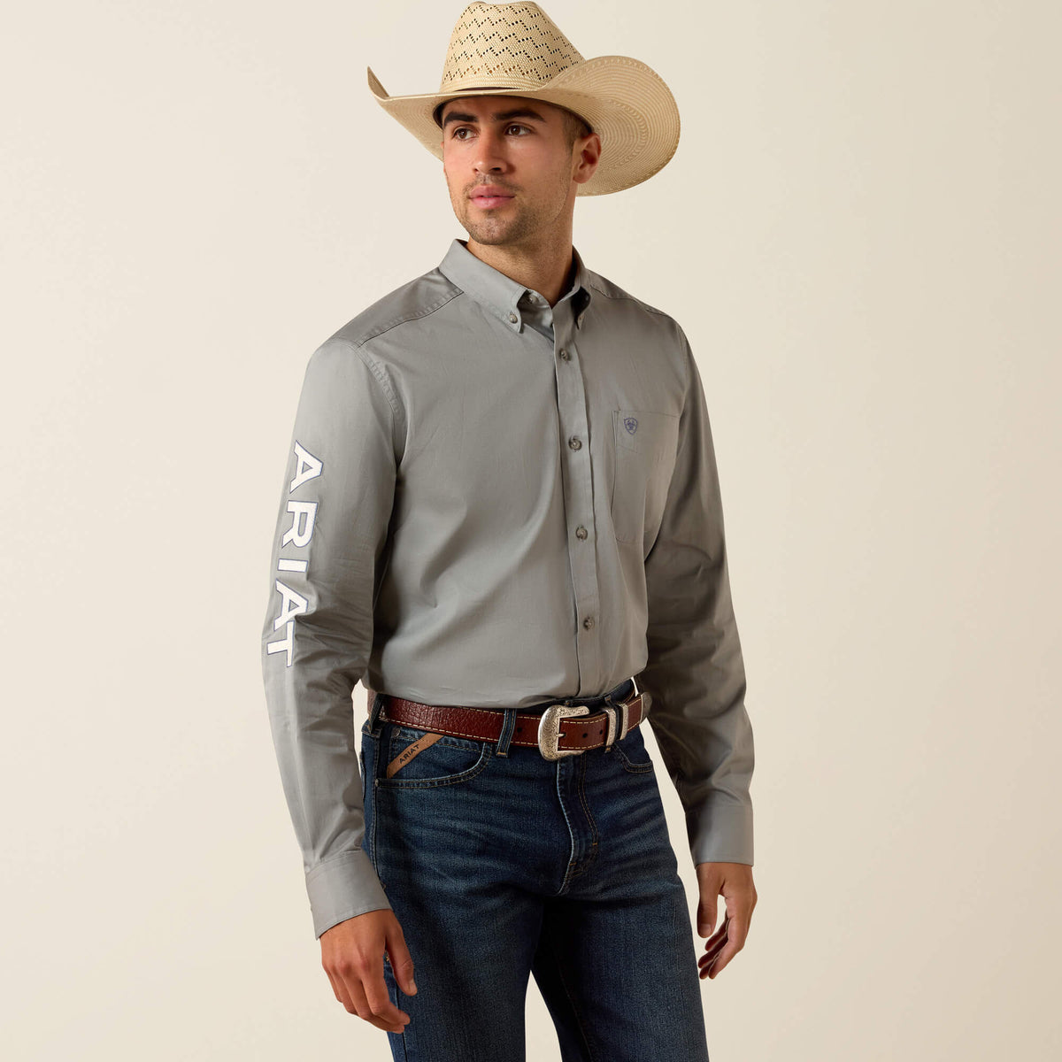 Ariat Team Logo Lightweight Twill Fitted Shirt Men