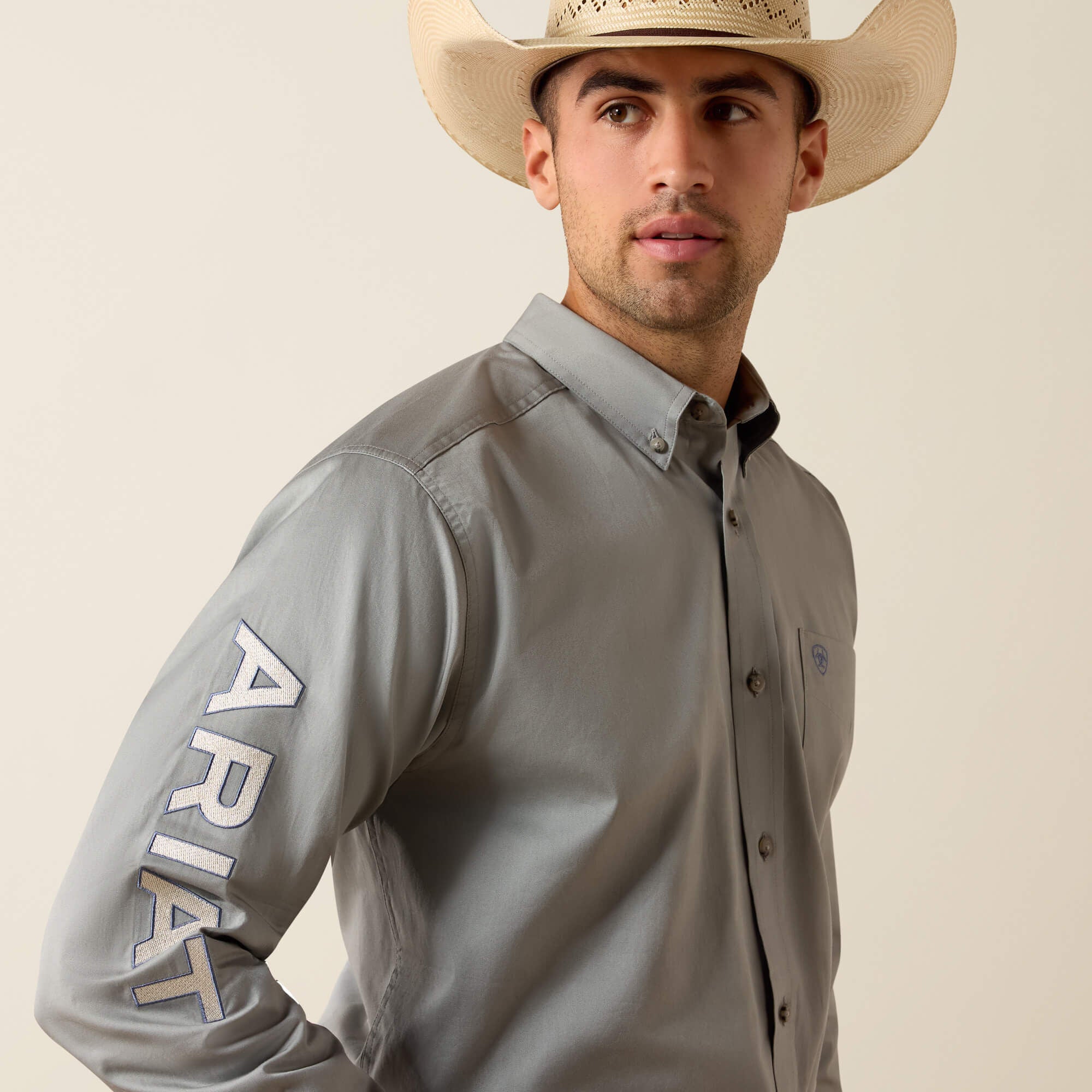 Ariat Team Logo Lightweight Twill Fitted Shirt Men