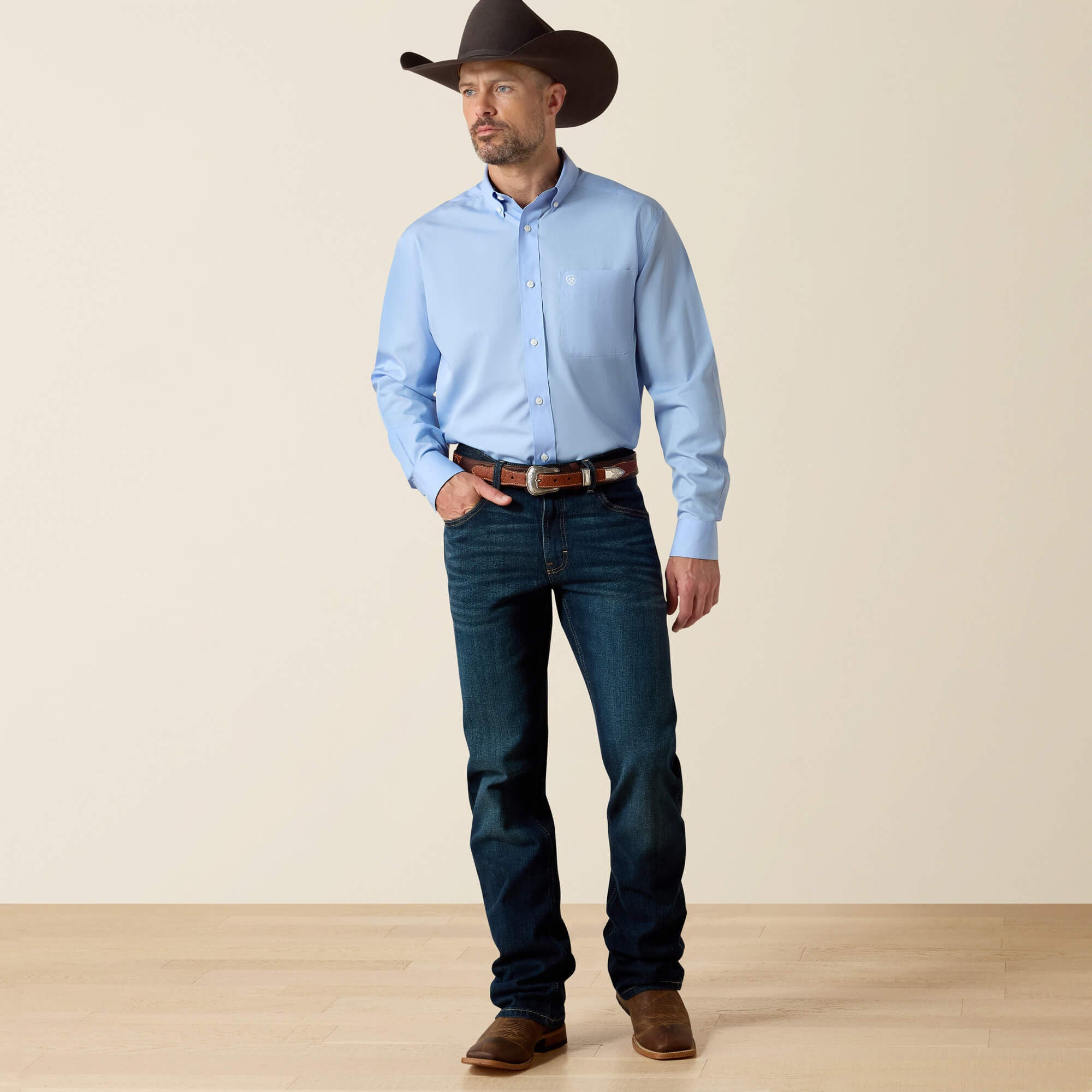 Ariat Wrinkle Free Solid Classic Fit Shirt Men