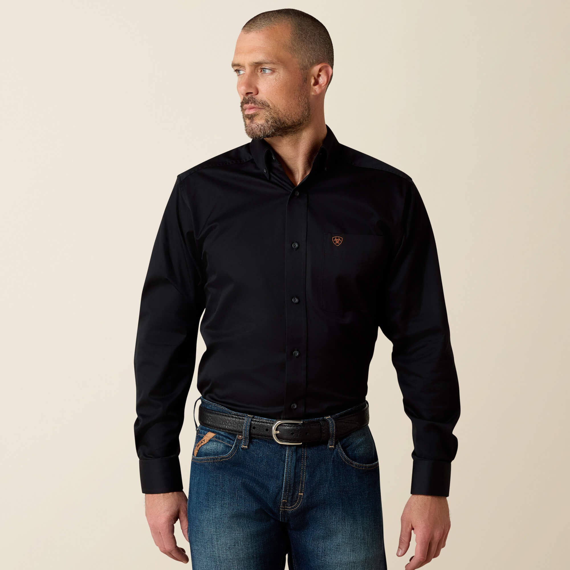 Ariat Solid Twill Fitted Shirt Men