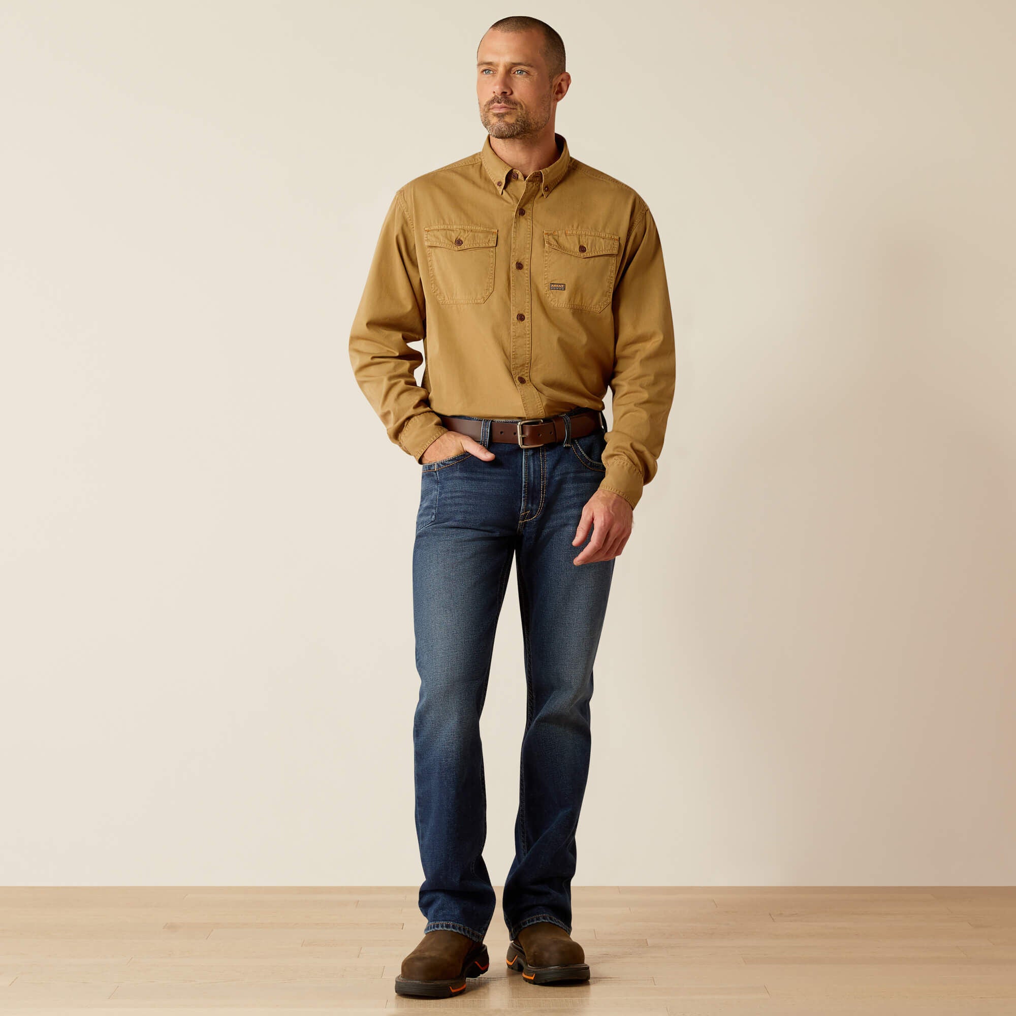 Ariat Rebar Washed Twill Work Shirt Men