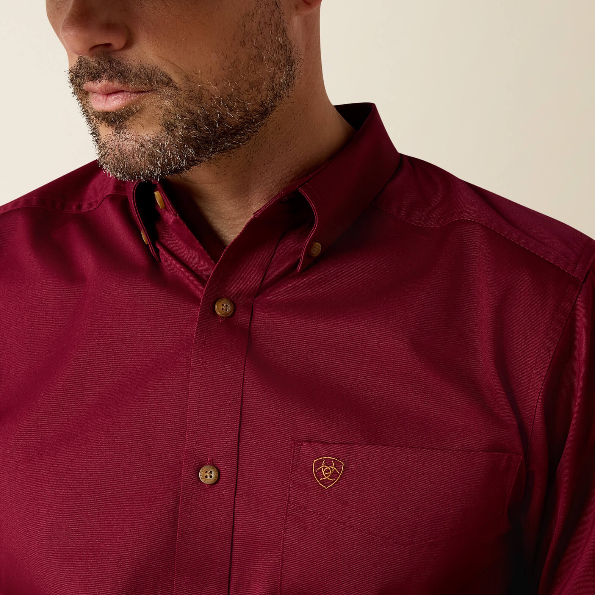 Ariat Solid Twill Fitted Shirt Men