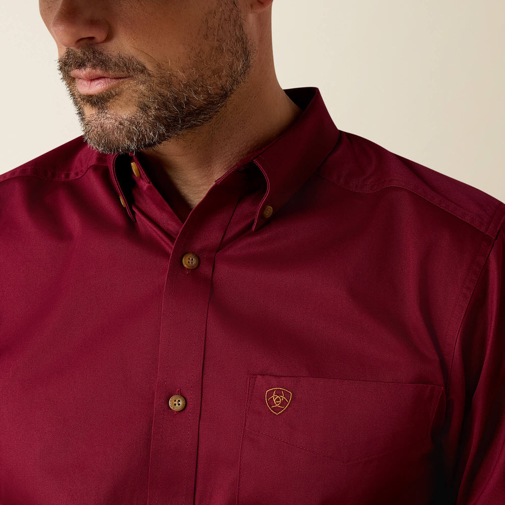 Ariat Solid Twill Fitted Shirt Men