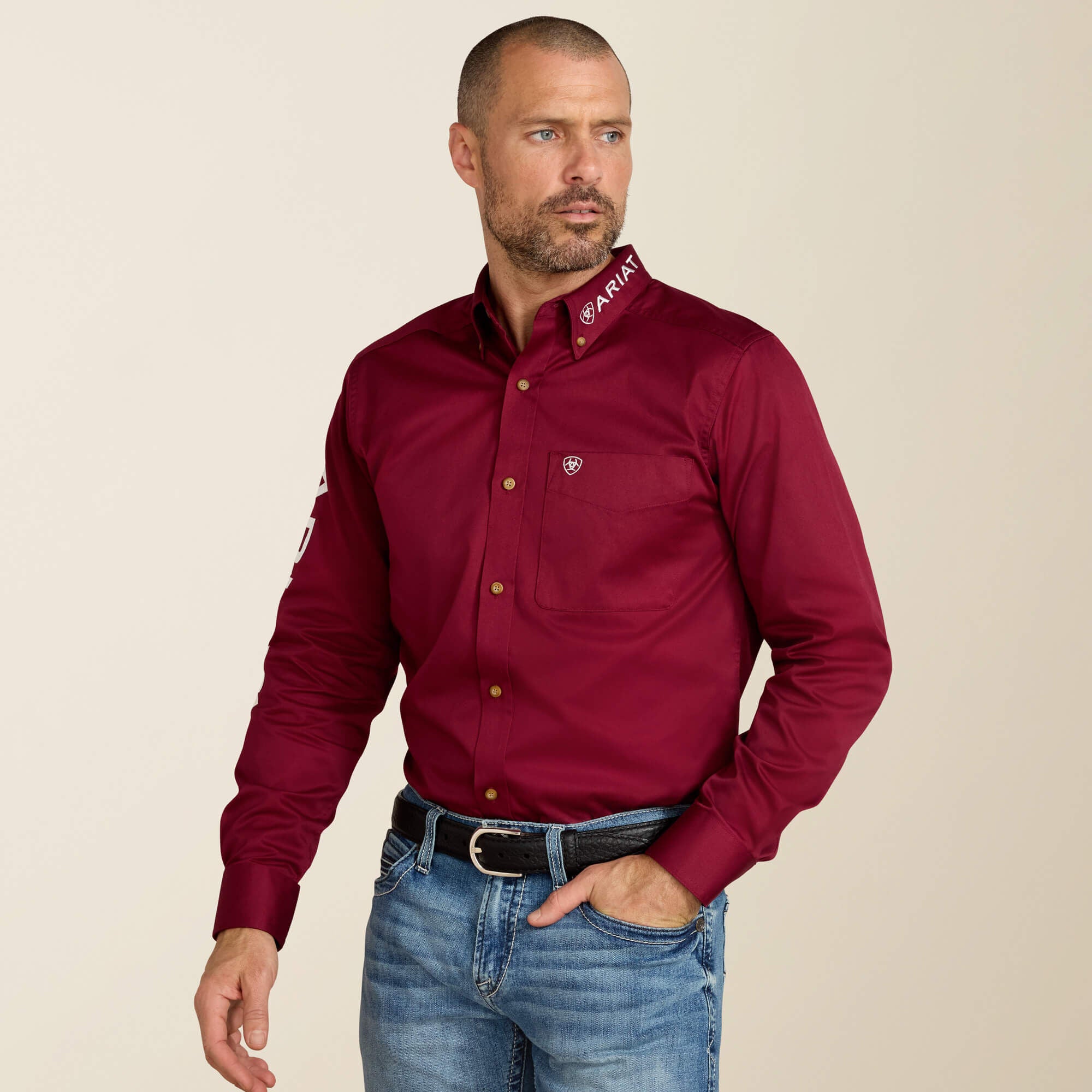 Ariat Team Logo Twill Fitted Shirt Men