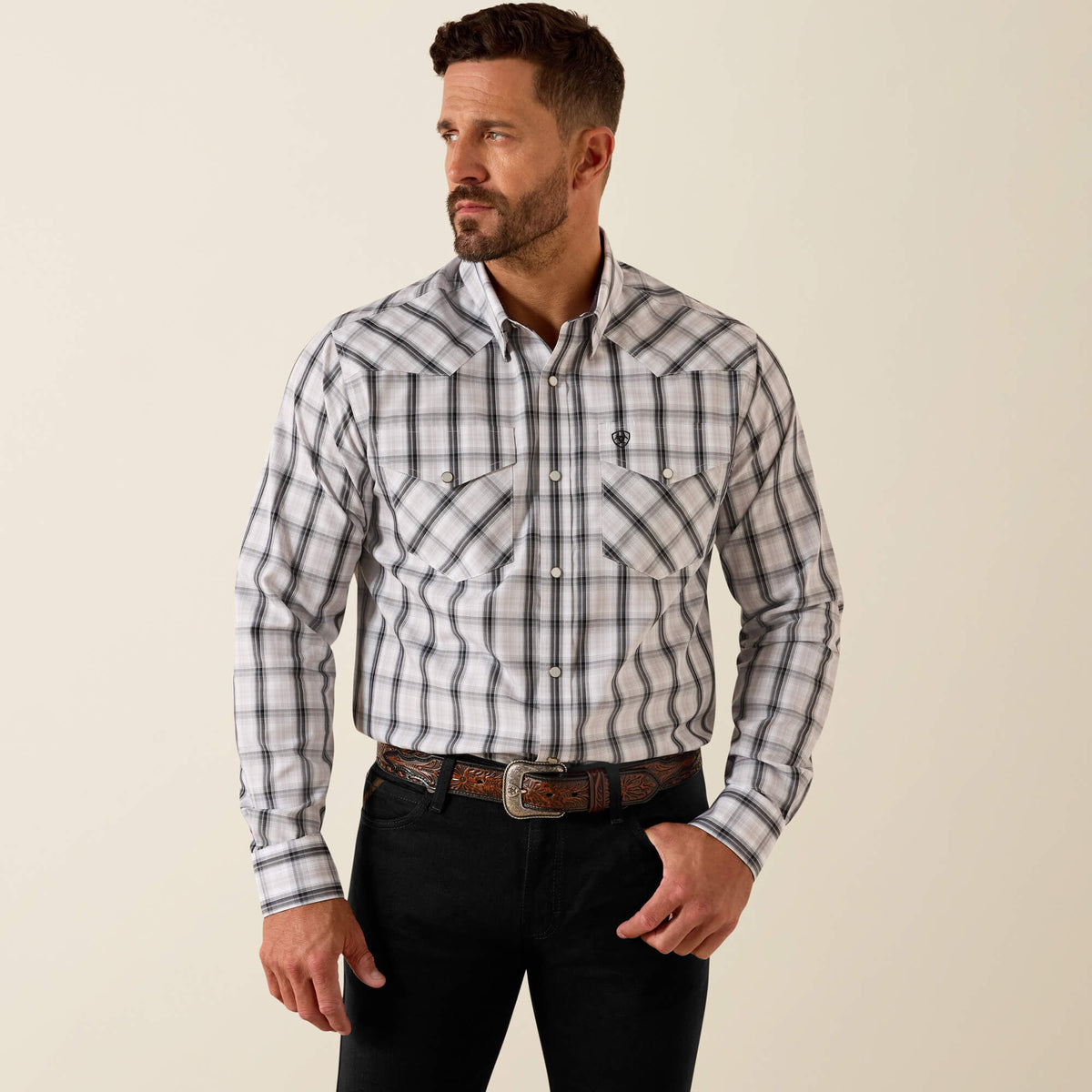 Ariat Wrinkle Free Ari Fitted Snap Shirt Men