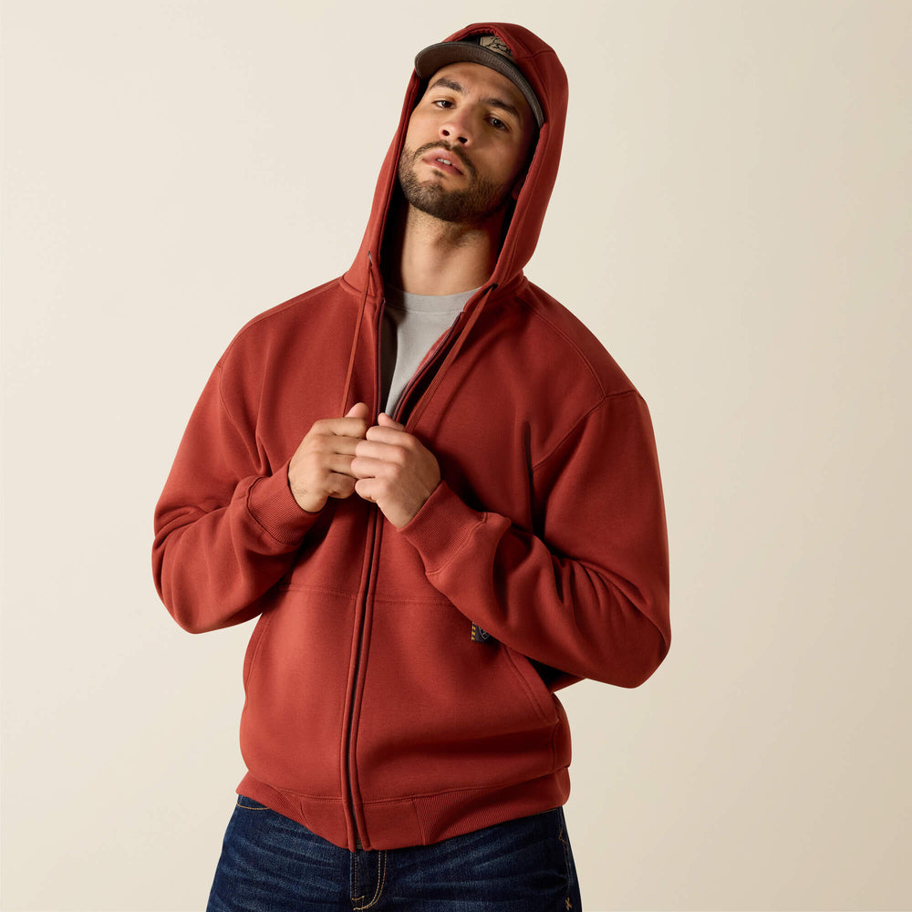 Ariat Rebar Lightweight Label Full Zip Hoodie Men