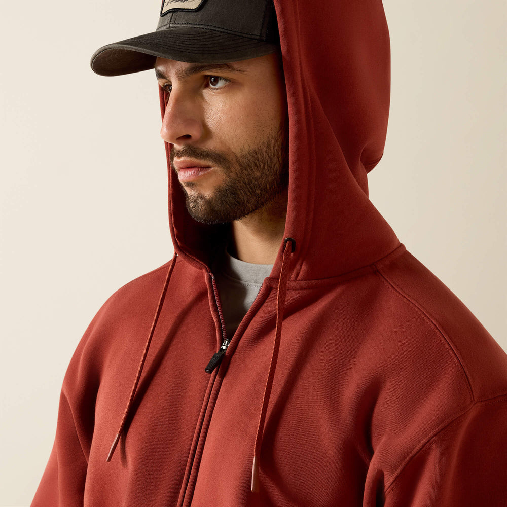 Ariat Rebar Lightweight Label Full Zip Hoodie Men