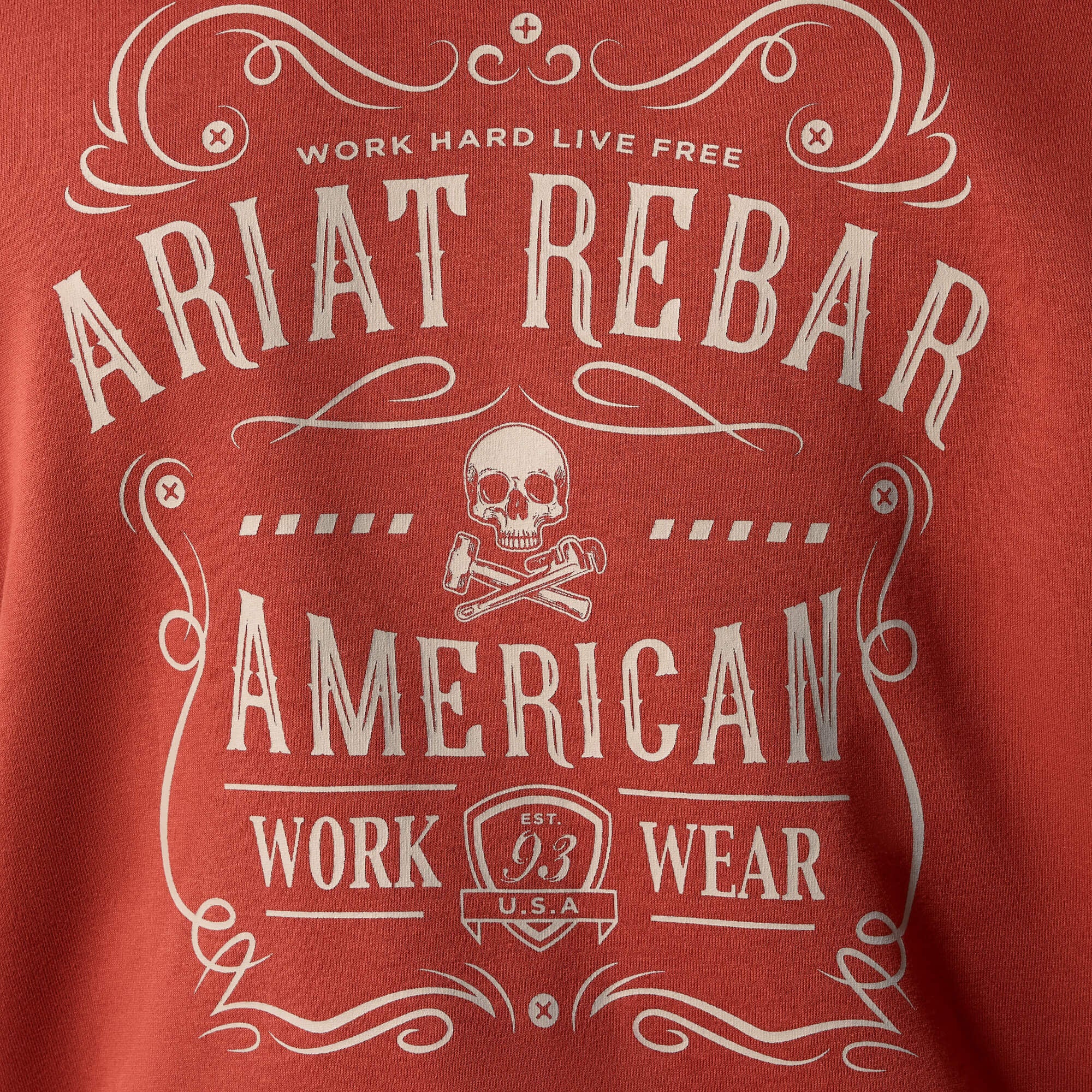 Ariat Rebar Lightweight Label Full Zip Hoodie Men
