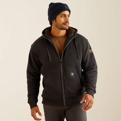 Ariat Rebar All-Weather Sherpa-Lined Full Zip Hoodie Men