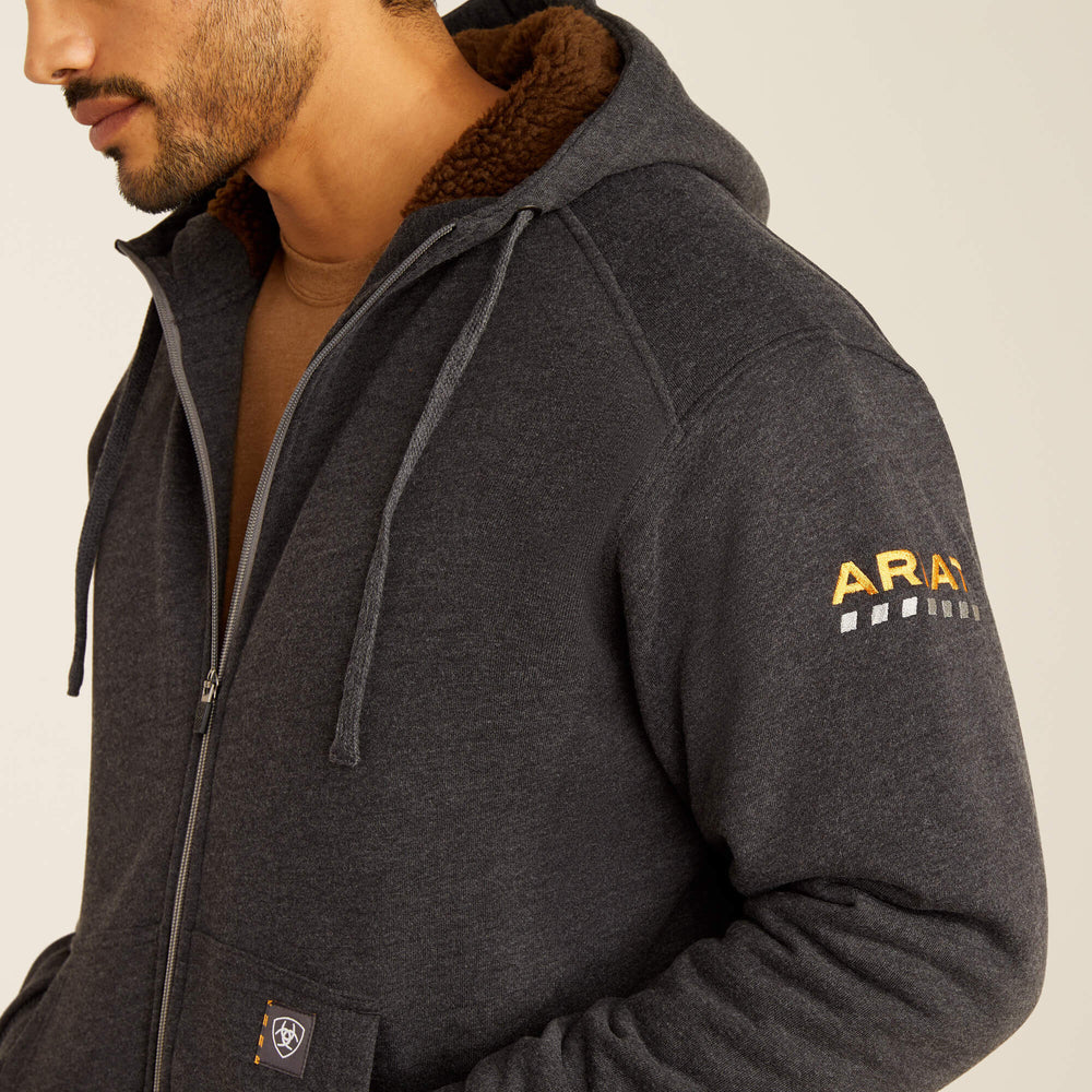 Ariat Rebar All-Weather Sherpa-Lined Full Zip Hoodie Men
