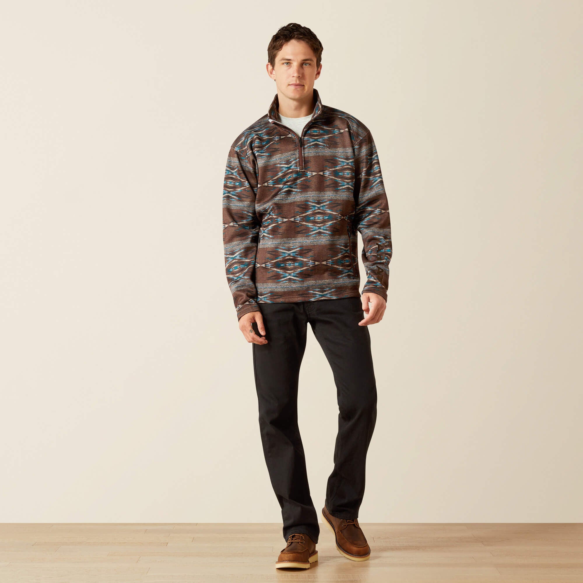 Ariat Caldwell Logo 1/4 Zip Sweater Men