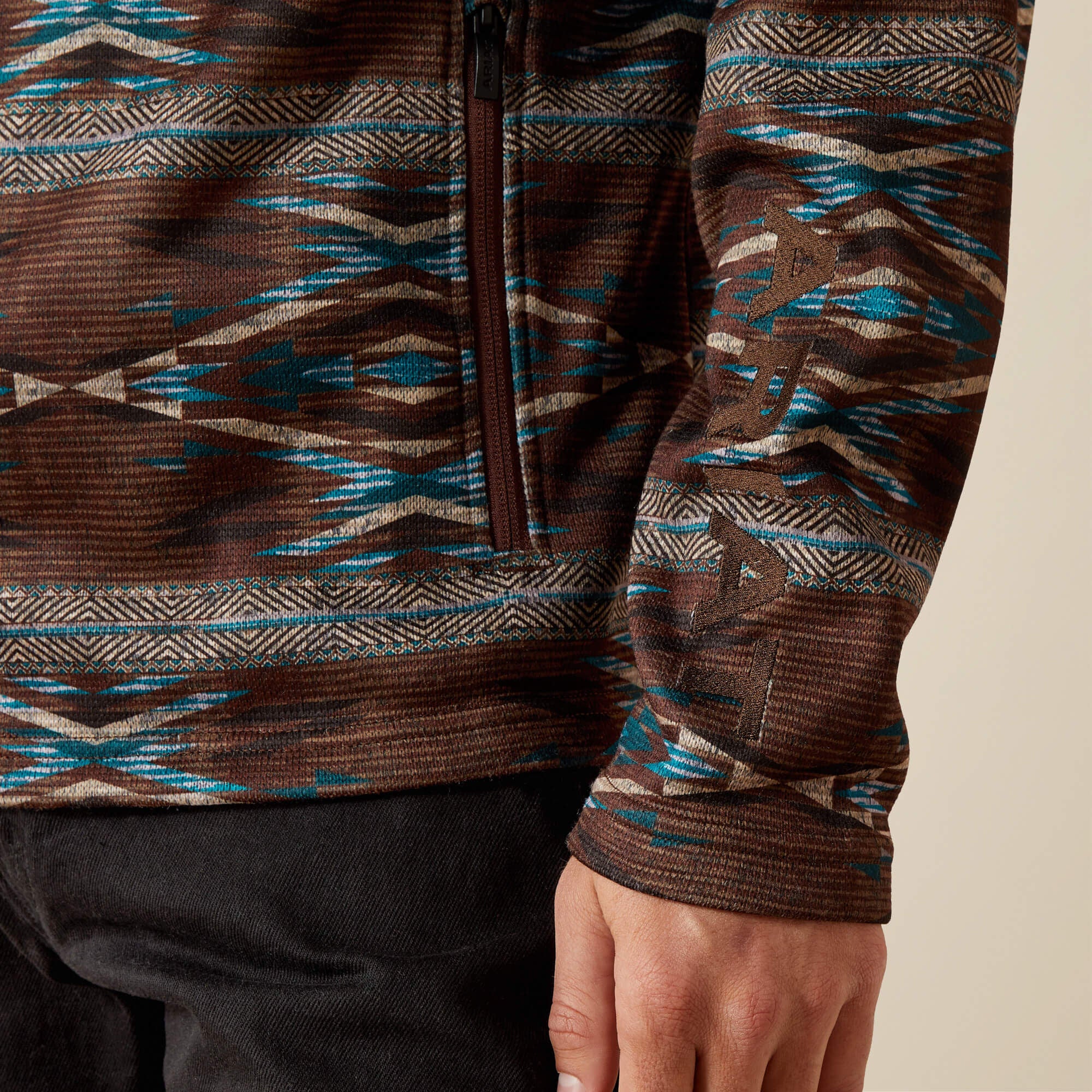 Ariat Caldwell Logo 1/4 Zip Sweater Men