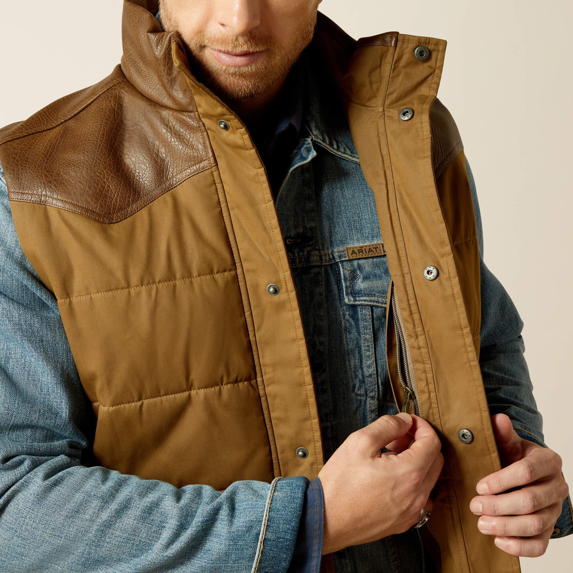 Ariat Western Quilted Vest Men