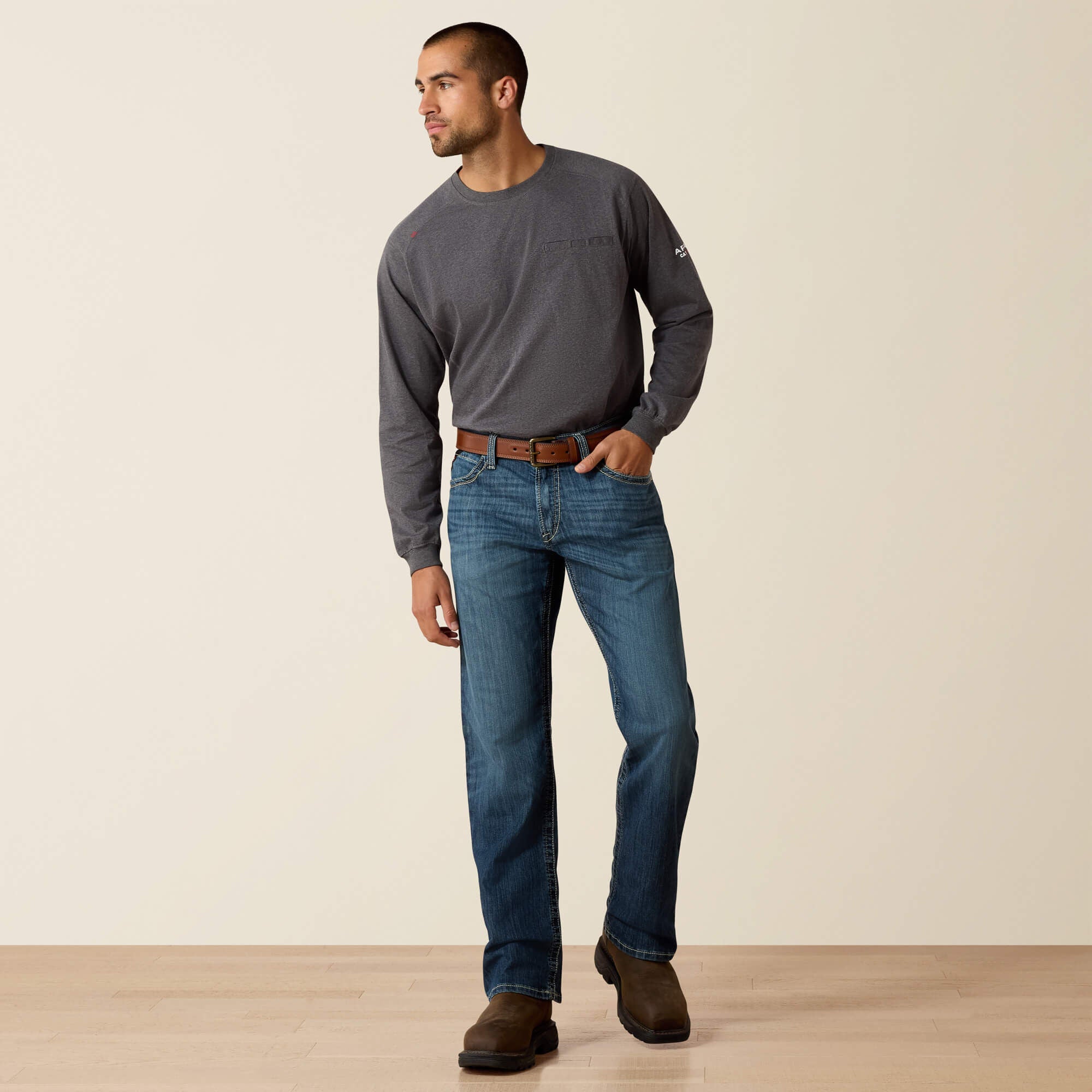 Ariat FR M4 Relaxed Stretch DuraLight Boundary Boot Cut Jean Men