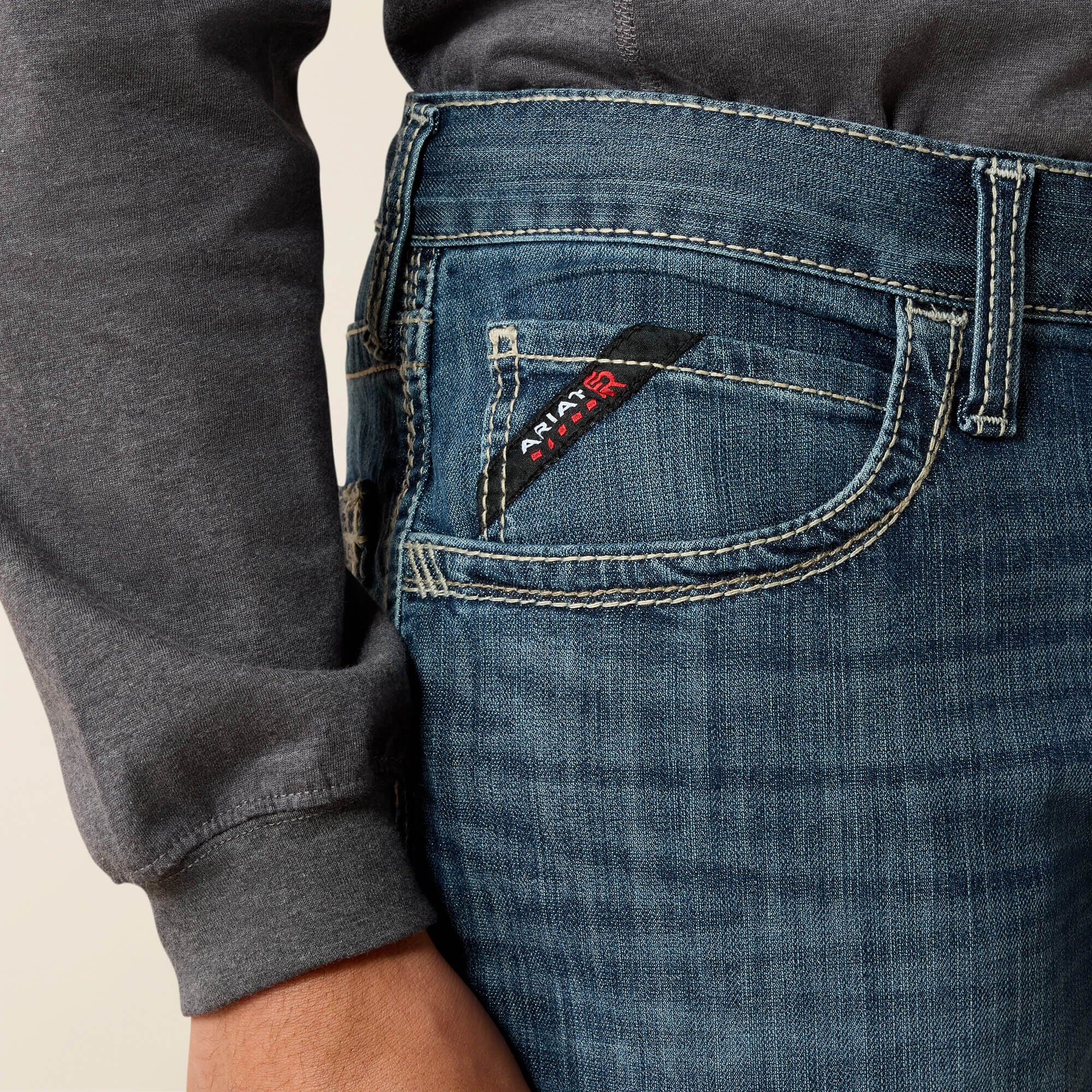 Ariat FR M4 Relaxed Stretch DuraLight Boundary Boot Cut Jean Men