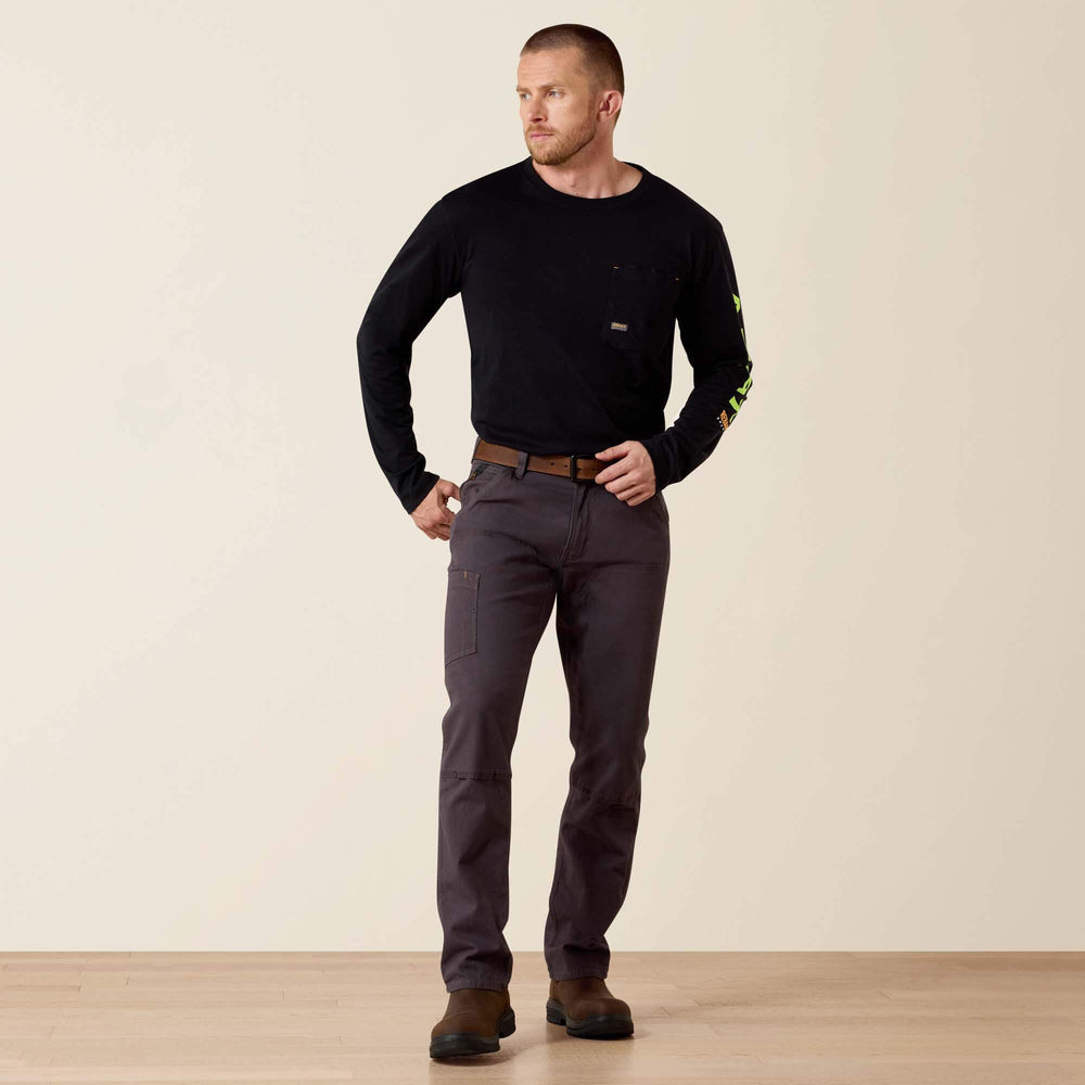 Ariat Rebar M4 Low Rise DuraStretch Made Tough Double Front Stackable Straight Leg Pant Men