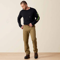 Ariat Rebar M4 Low Rise DuraStretch Made Tough Double Front Stackable Straight Leg Pant Men