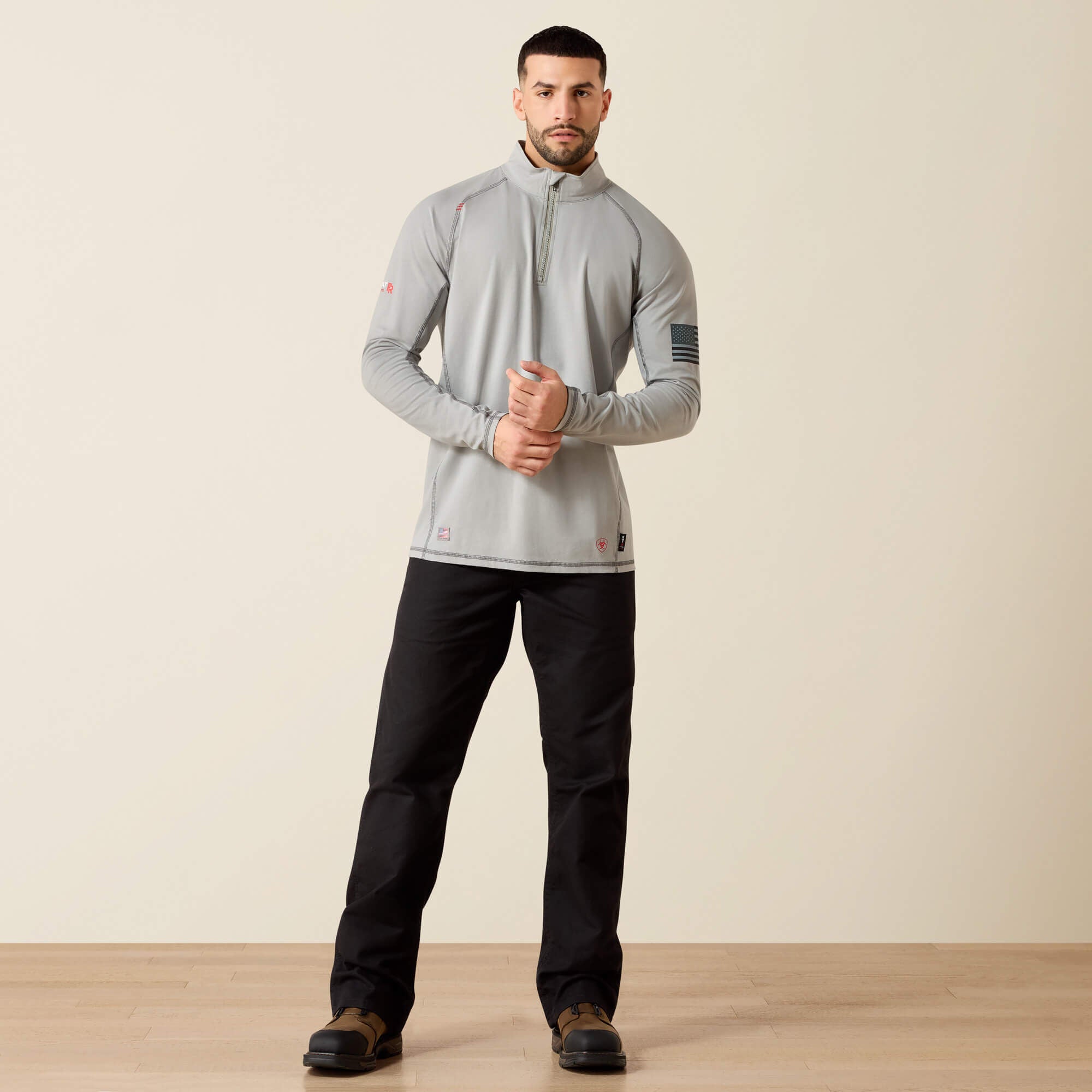 Ariat FR Combat Stretch Patriot 1/4 Zip Work Shirt Men