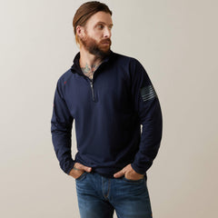 Ariat FR Combat Stretch Patriot 1/4 Zip Work Shirt Men