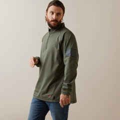 Ariat FR Combat Stretch Patriot 1/4 Zip Work Shirt Men