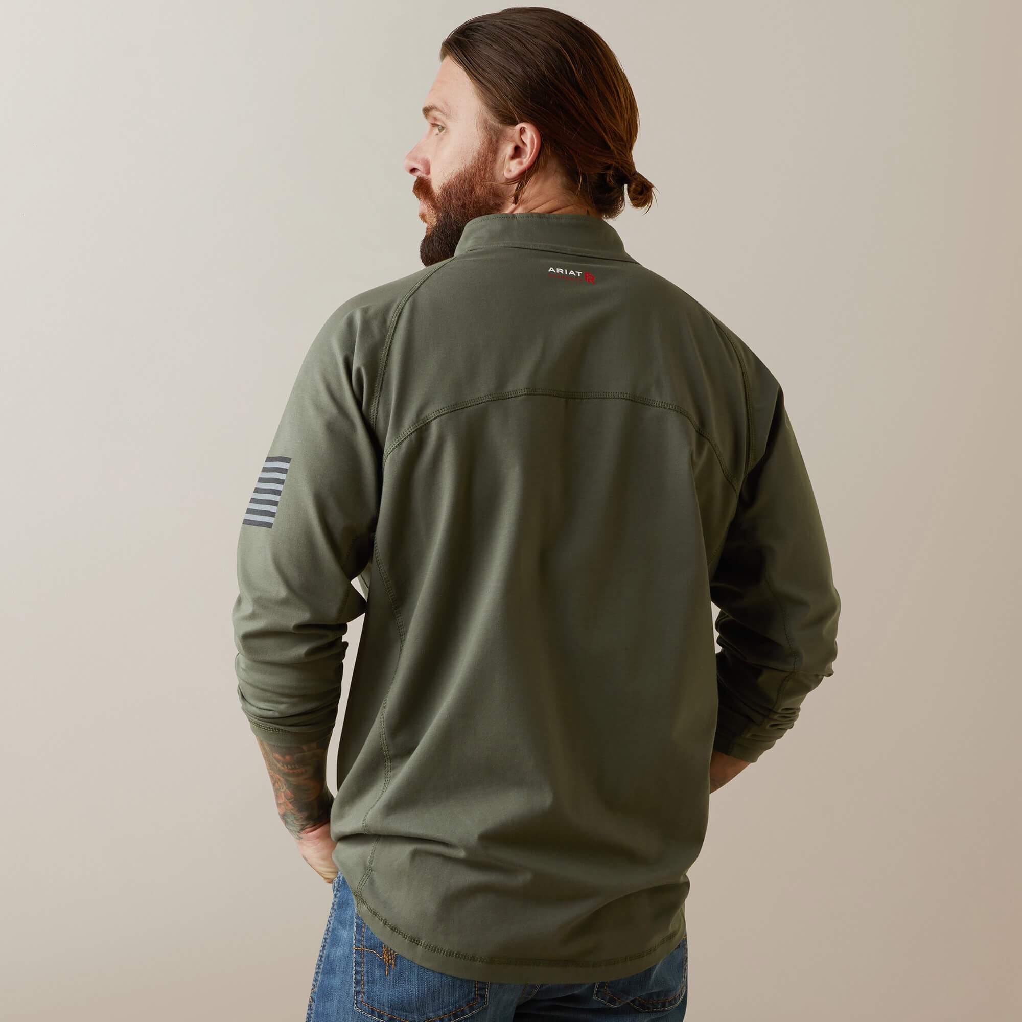 Ariat FR Combat Stretch Patriot 1/4 Zip Work Shirt Men