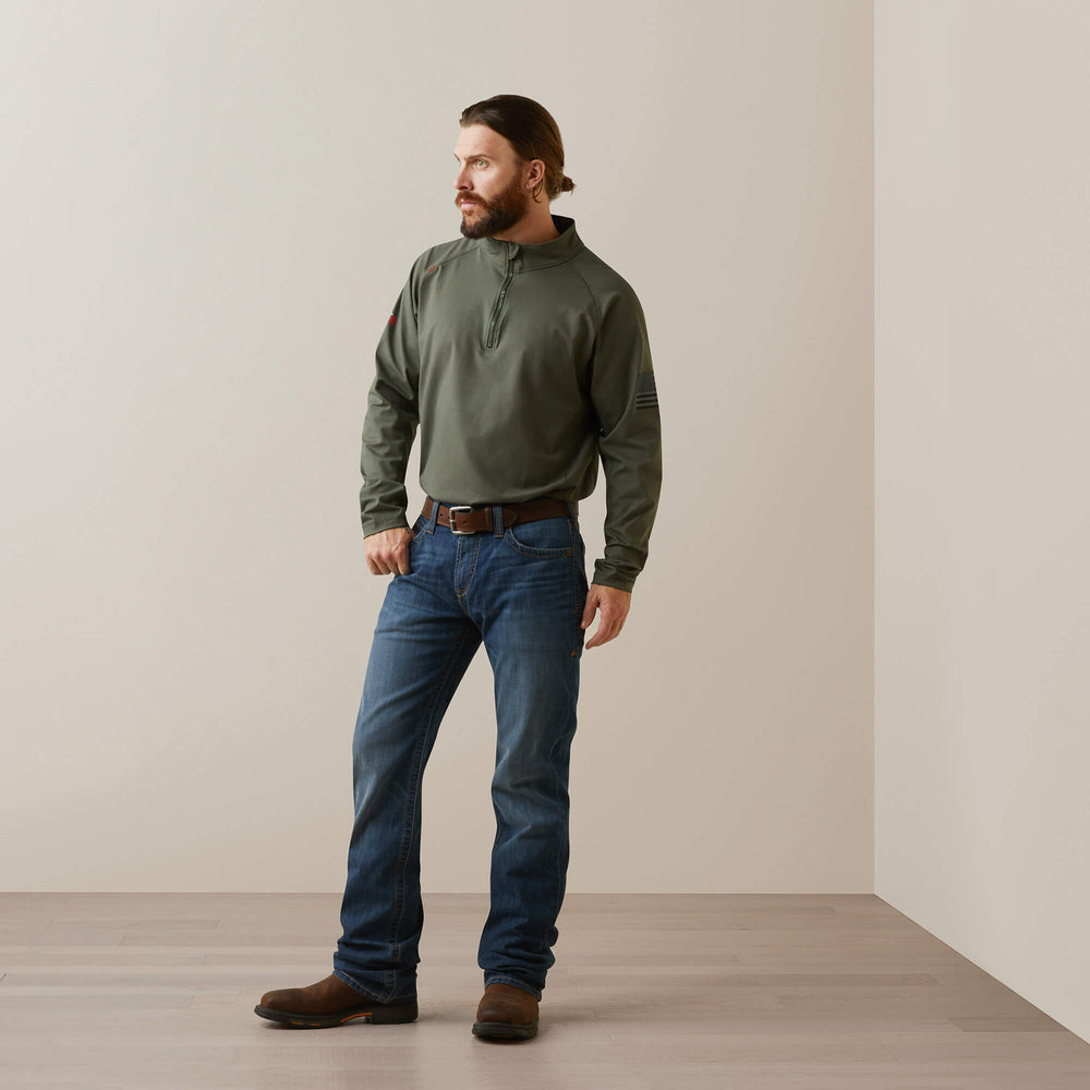Ariat FR Combat Stretch Patriot 1/4 Zip Work Shirt Men