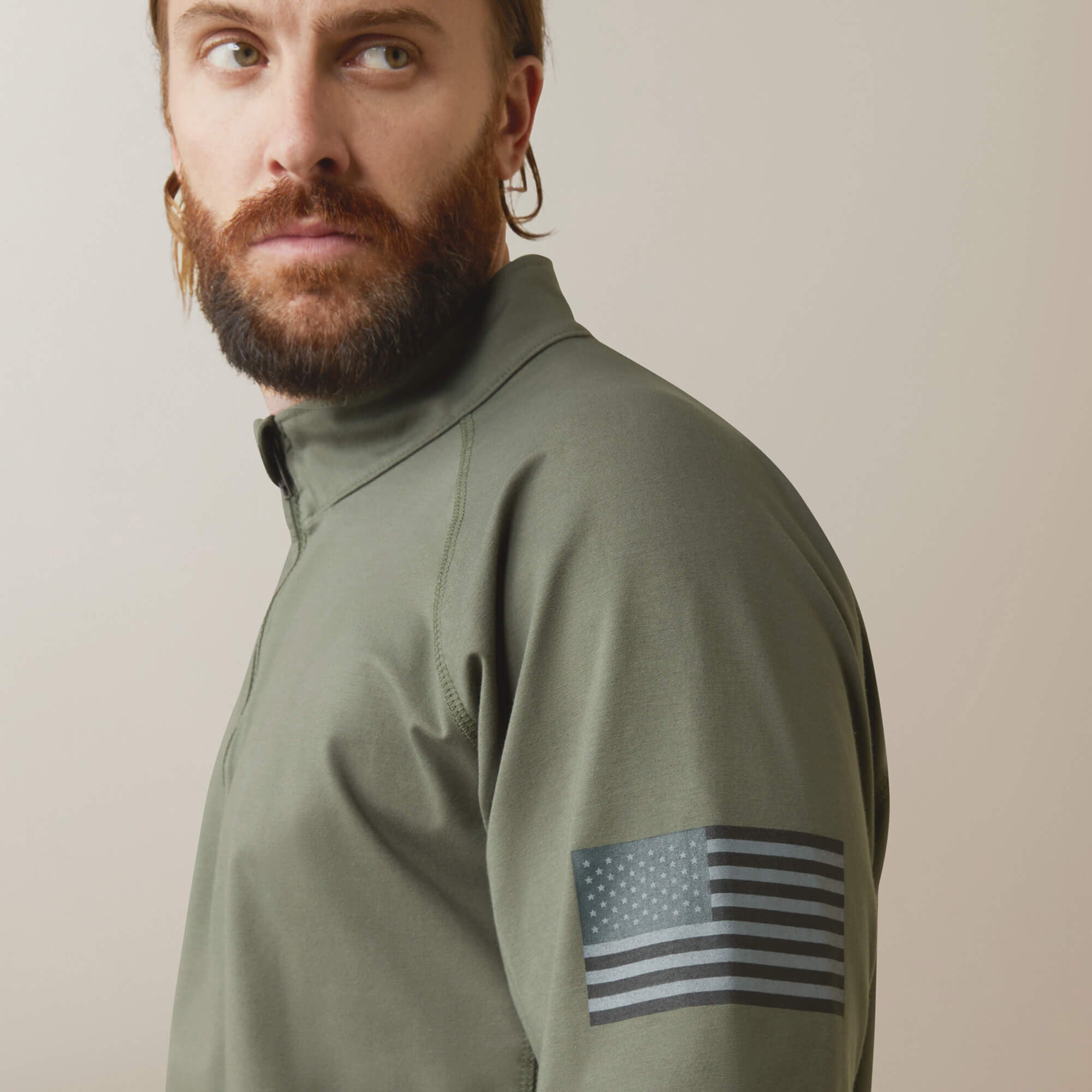 Ariat FR Combat Stretch Patriot 1/4 Zip Work Shirt Men