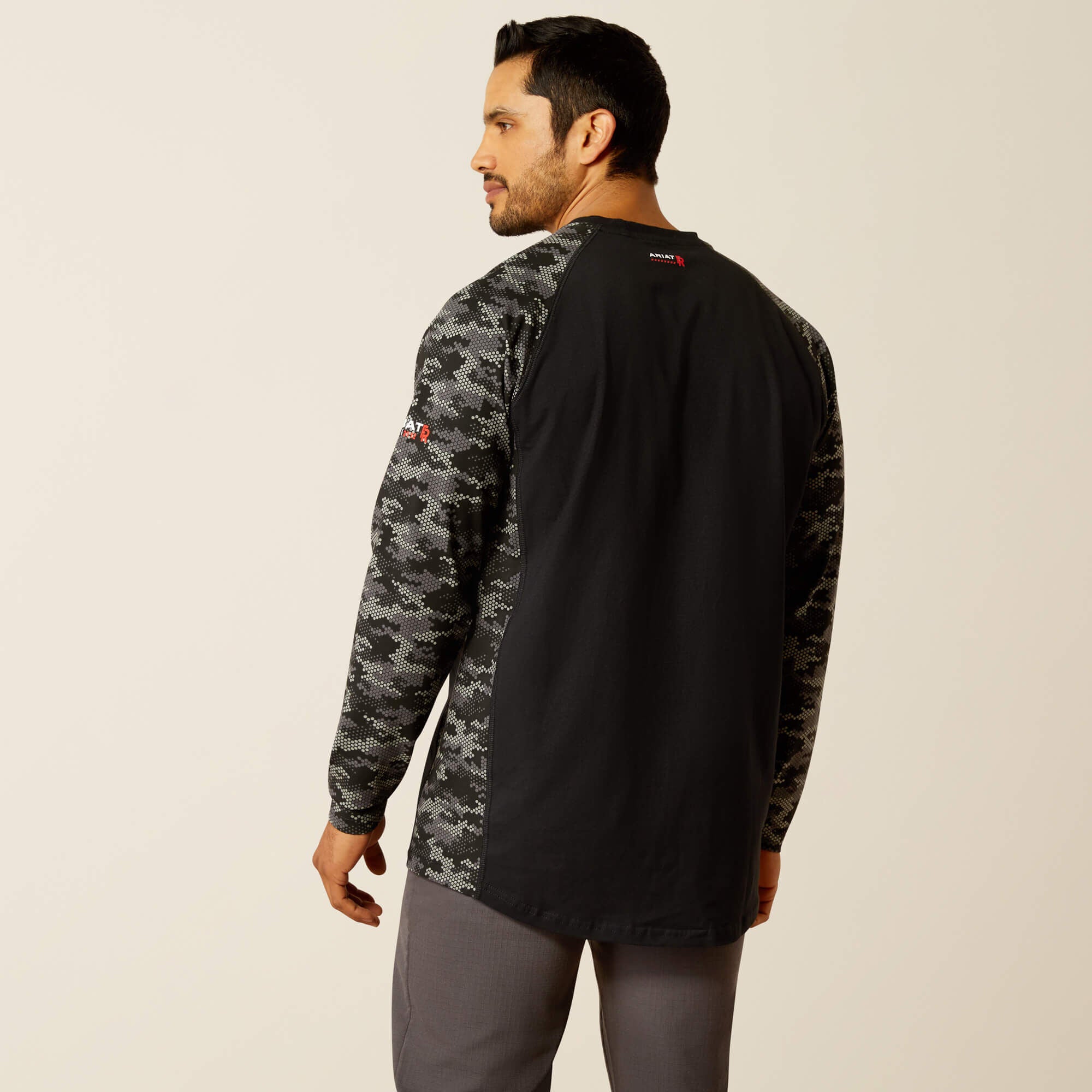 Ariat FR AC Stretch Camo Baseball T-Shirt Men