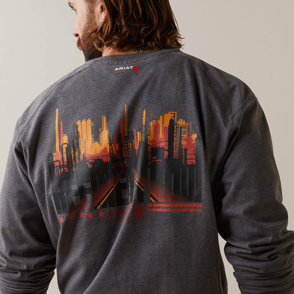 Ariat FR Air Refinery Row Graphic Henley Top Men
