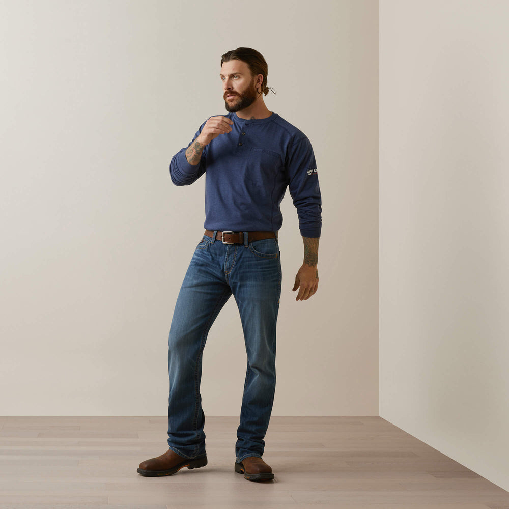 Ariat FR Air Refinery Row Graphic Henley Top Men