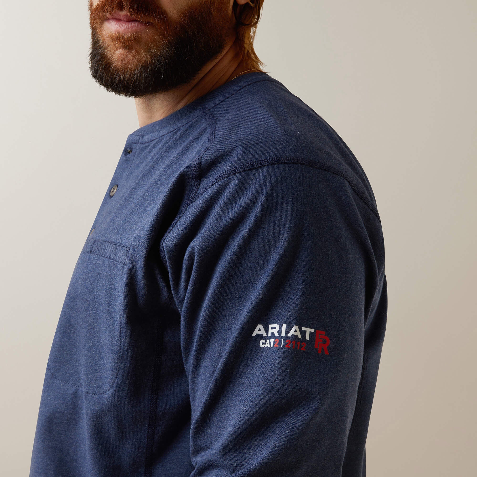 Ariat FR Air Refinery Row Graphic Henley Top Men