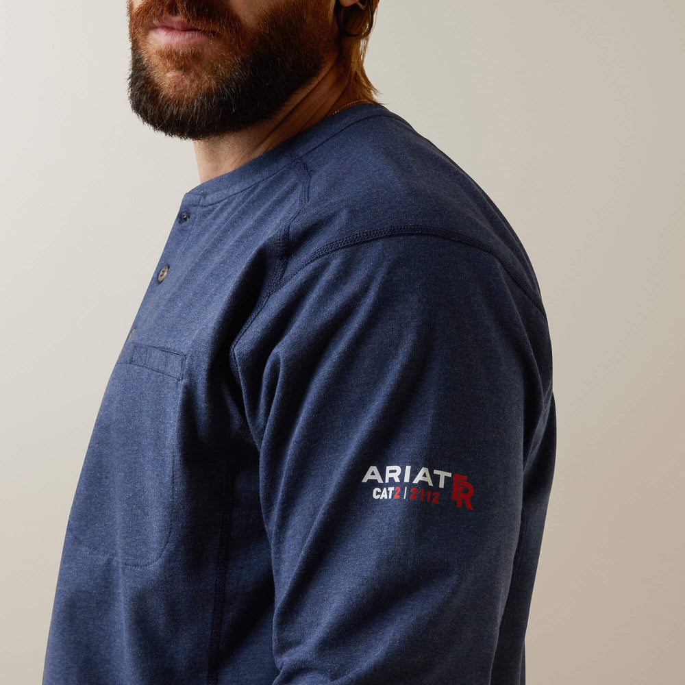 Ariat FR Air Refinery Row Graphic Henley Top Men