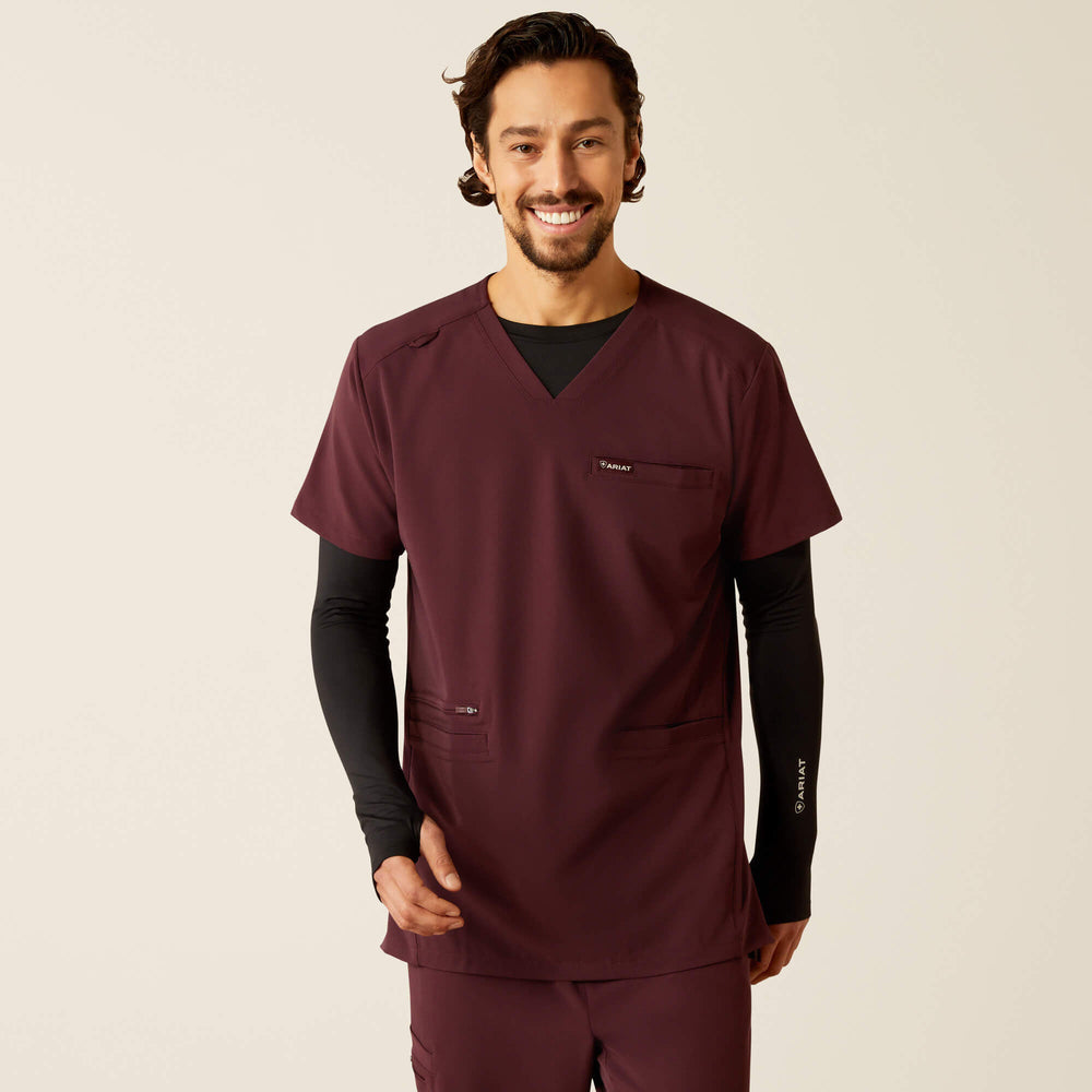 Ariat Derham 6 Pocket Scrub Top Men